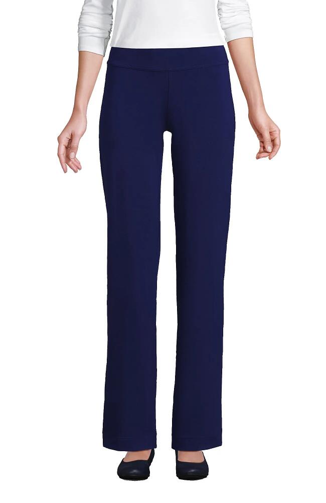 Lands' End Starfish Mid Rise Straight Leg Pants in Deep Sea Navy Cover