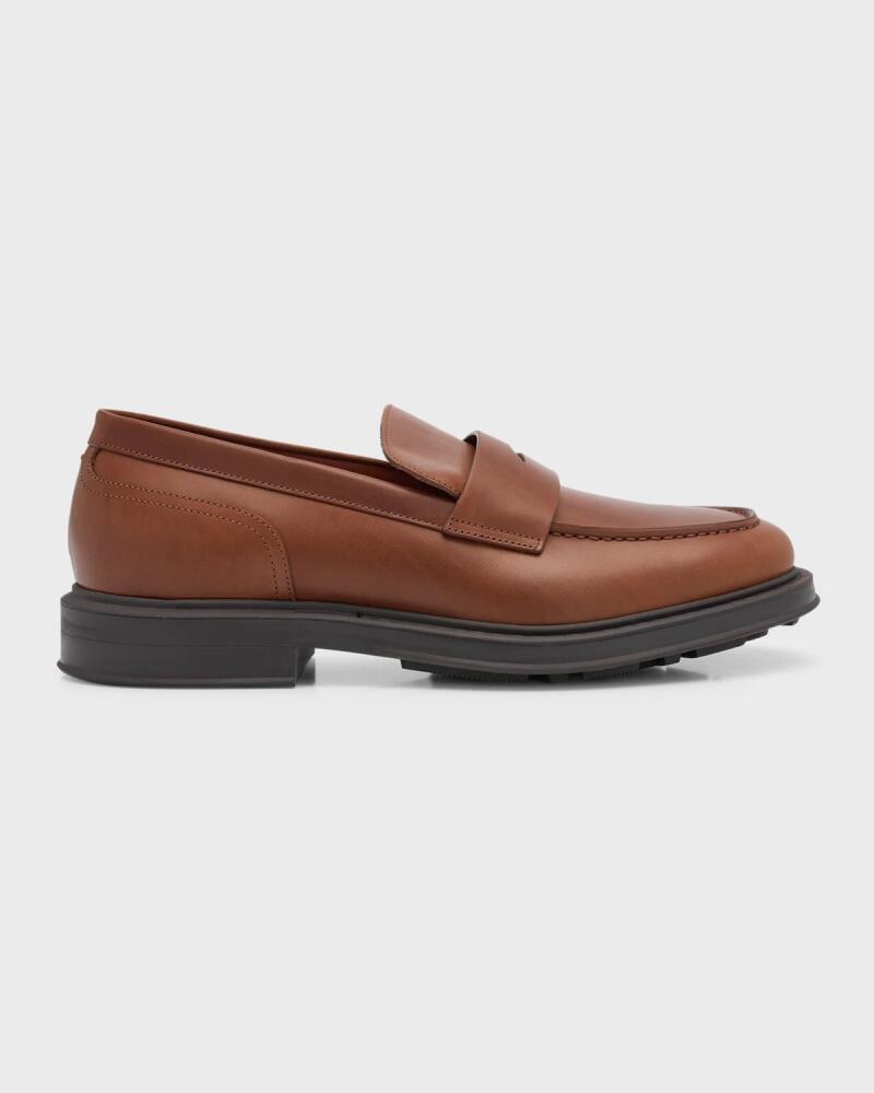 Loro Piana Men's Travis Leather Penny Loafers Cover