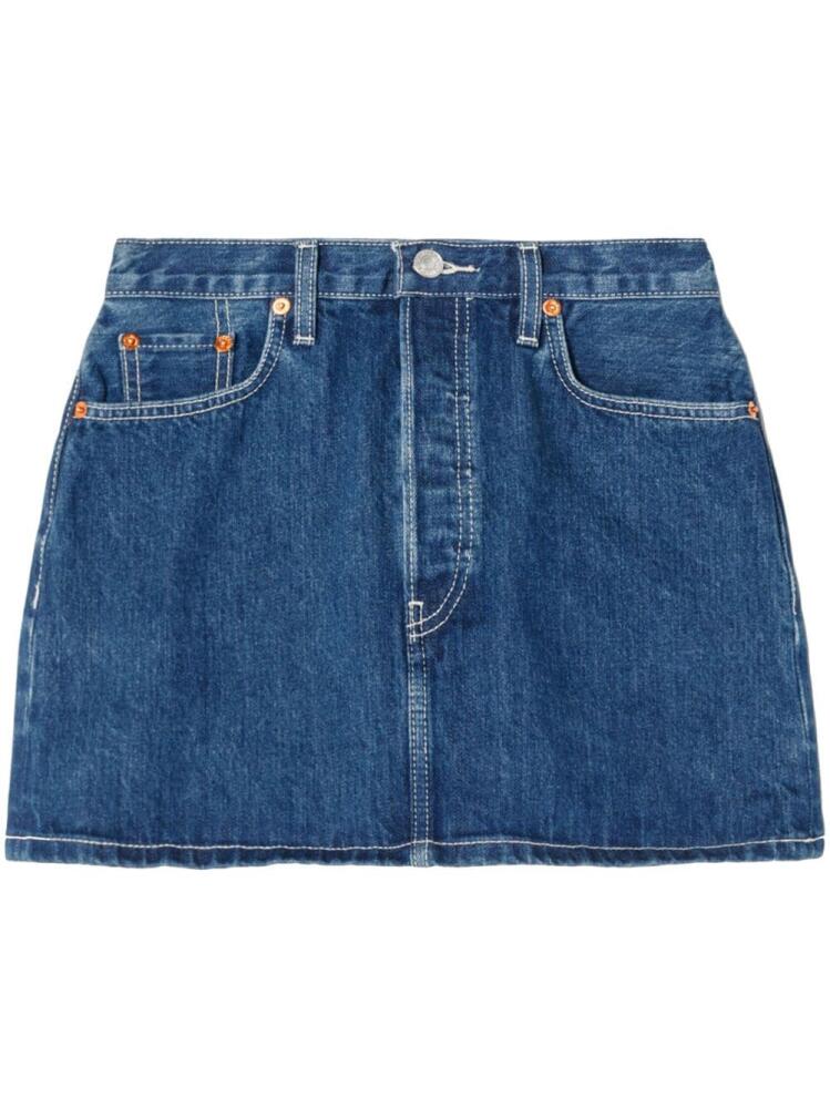 RE/DONE 90s high-waist denim miniskirt - Blue Cover