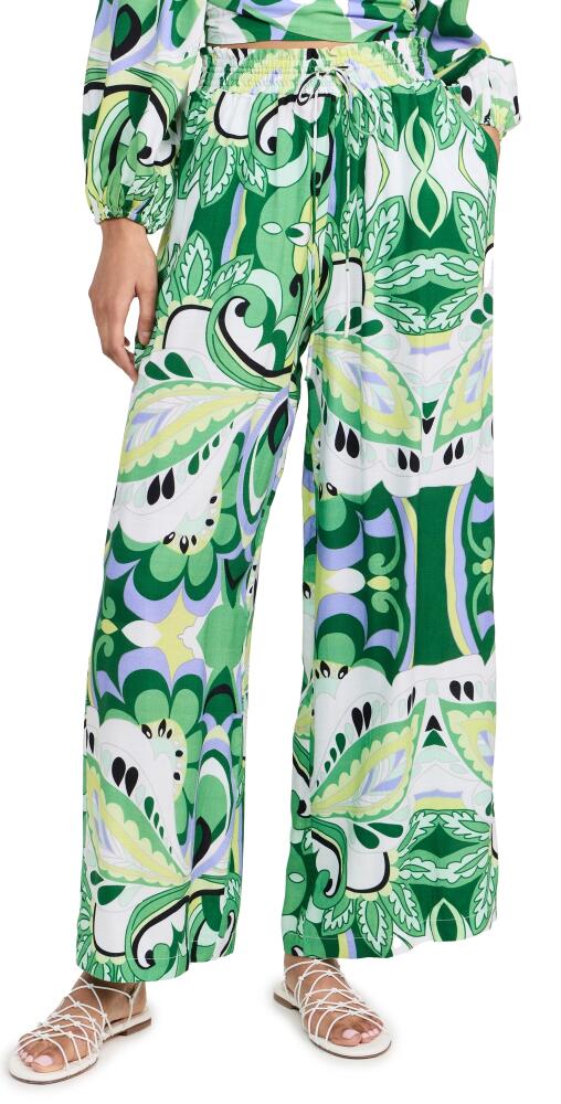 Playa Lucila Paisley Pants Green Paisley Cover