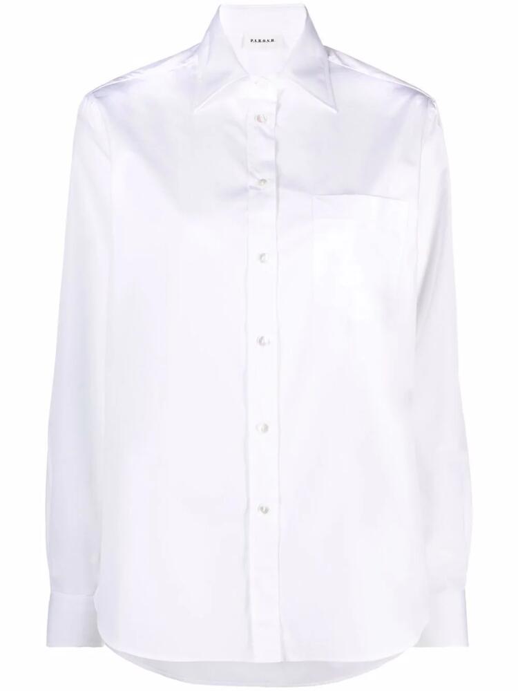 P.A.R.O.S.H. chest-pocket cotton shirt - White Cover