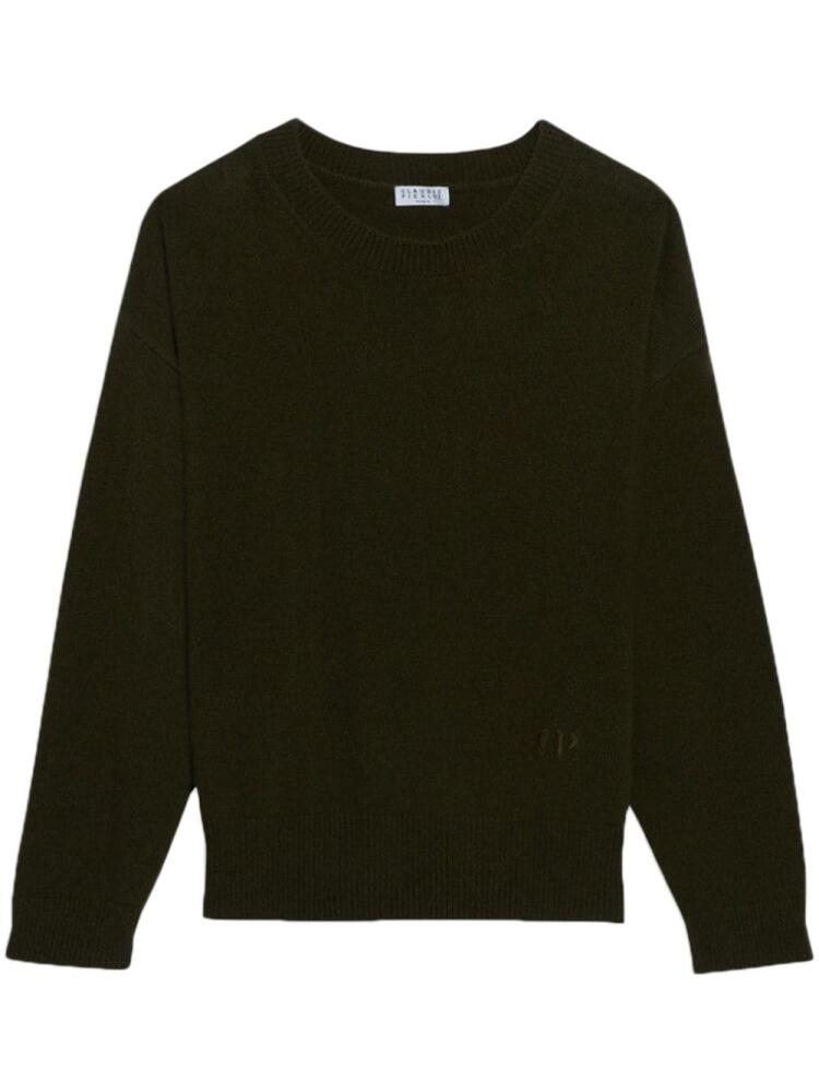 Claudie Pierlot logo-embroidered cashmere jumper - Black Cover