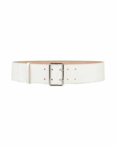 Alexander Mcqueen Woman Belt Off white Calfskin Cover