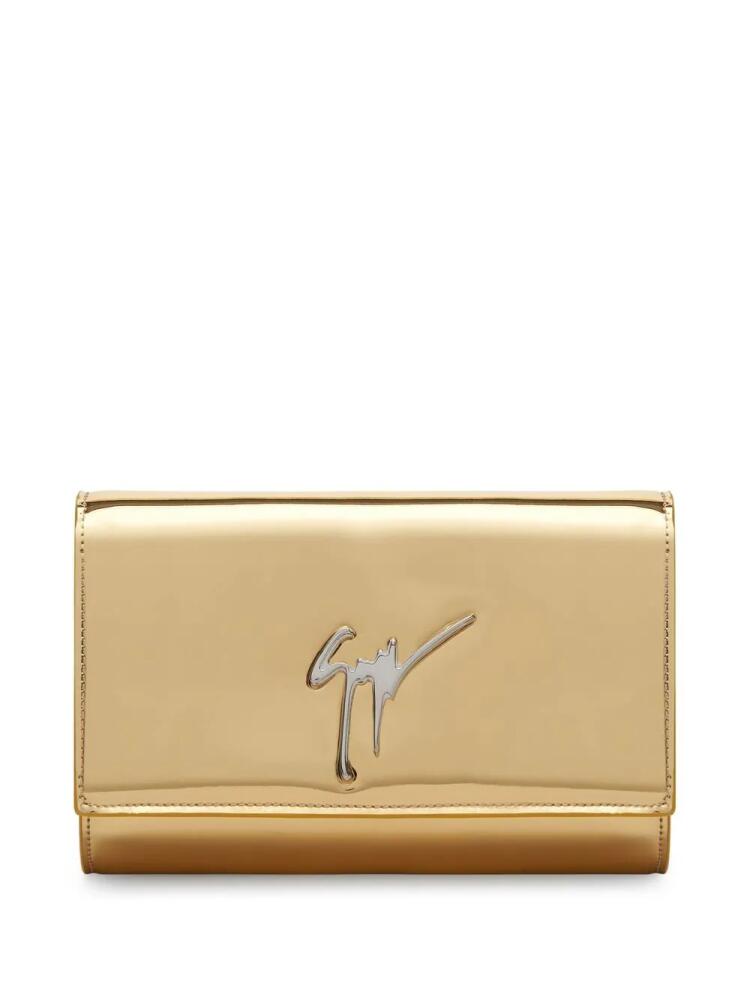 Giuseppe Zanotti Cleopatra metallic clutch bag - Gold Cover