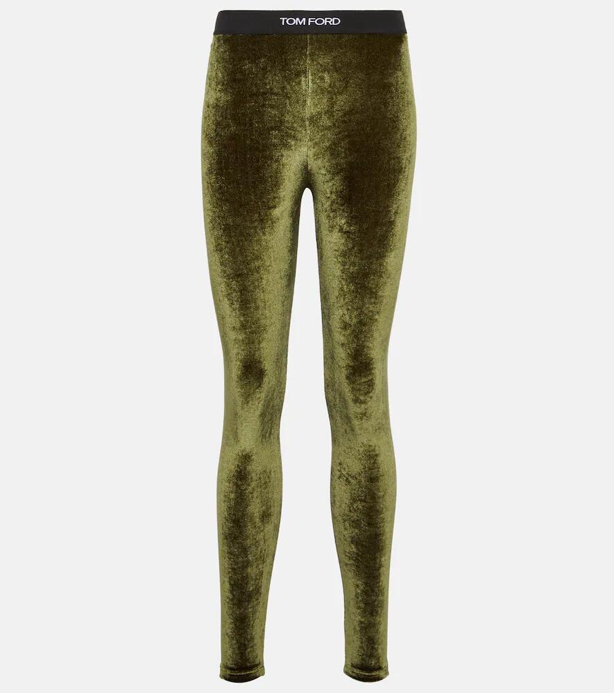 Tom Ford Logo velvet leggings Cover