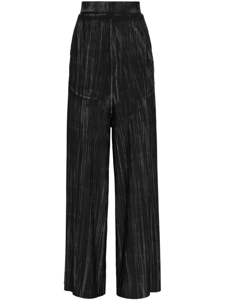 Uma | Raquel Davidowicz textured wide-leg trousers - Black Cover