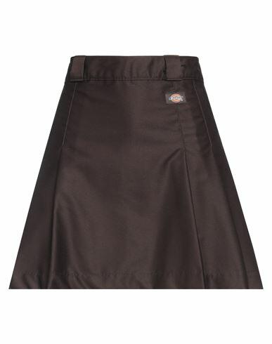 Dickies Elizaville Skirt W Woman Mini skirt Dark brown Polyester, Cotton Cover