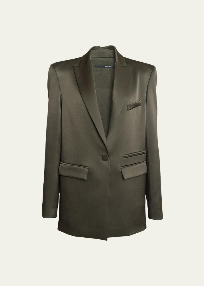 Alex Perry Oversized Satin Crepe Blazer Cover