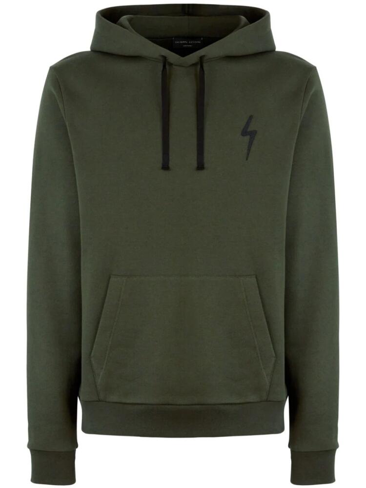 Giuseppe Zanotti Arthen logo-embroidered cotton hoodie - Green Cover