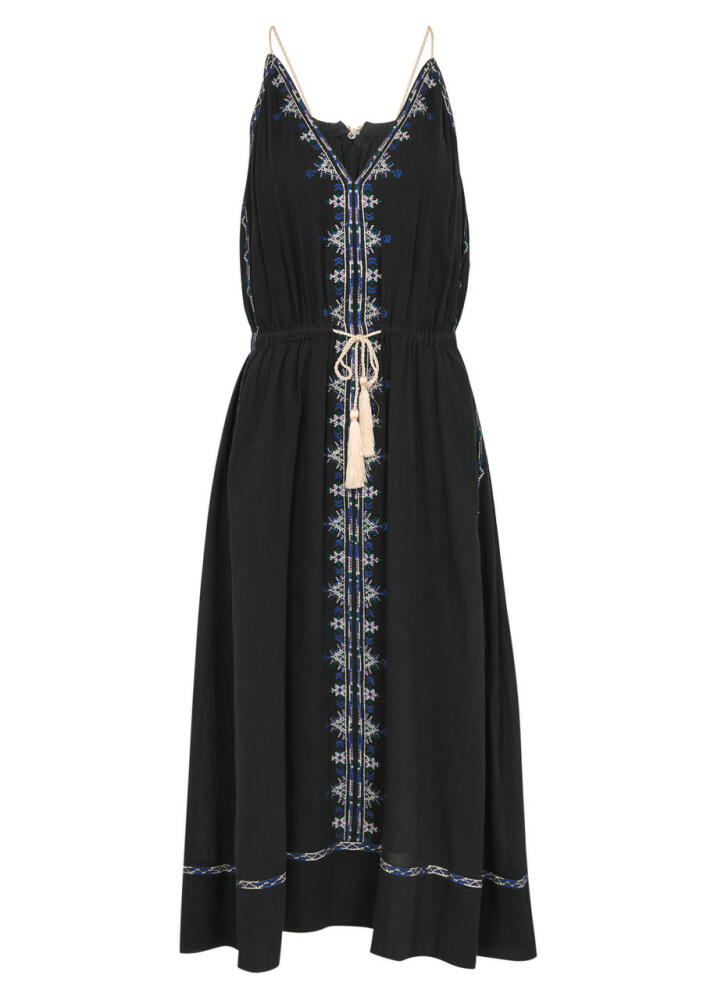 Isabel Marant étoile Siana Embroidered Cotton-voile Midi Dress - Black Cover