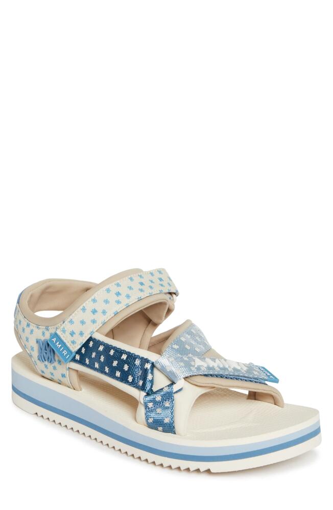 AMIRI Monogram Jacquard Paisley Sandal in Blue Birch Cover