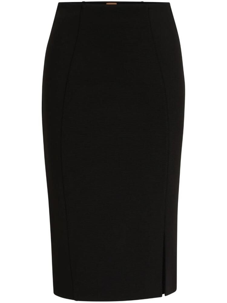 BOSS side-slit pencil midi skirt - Black Cover