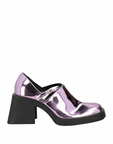 Justine Clenquet Woman Pumps Light purple Textile fibers Cover