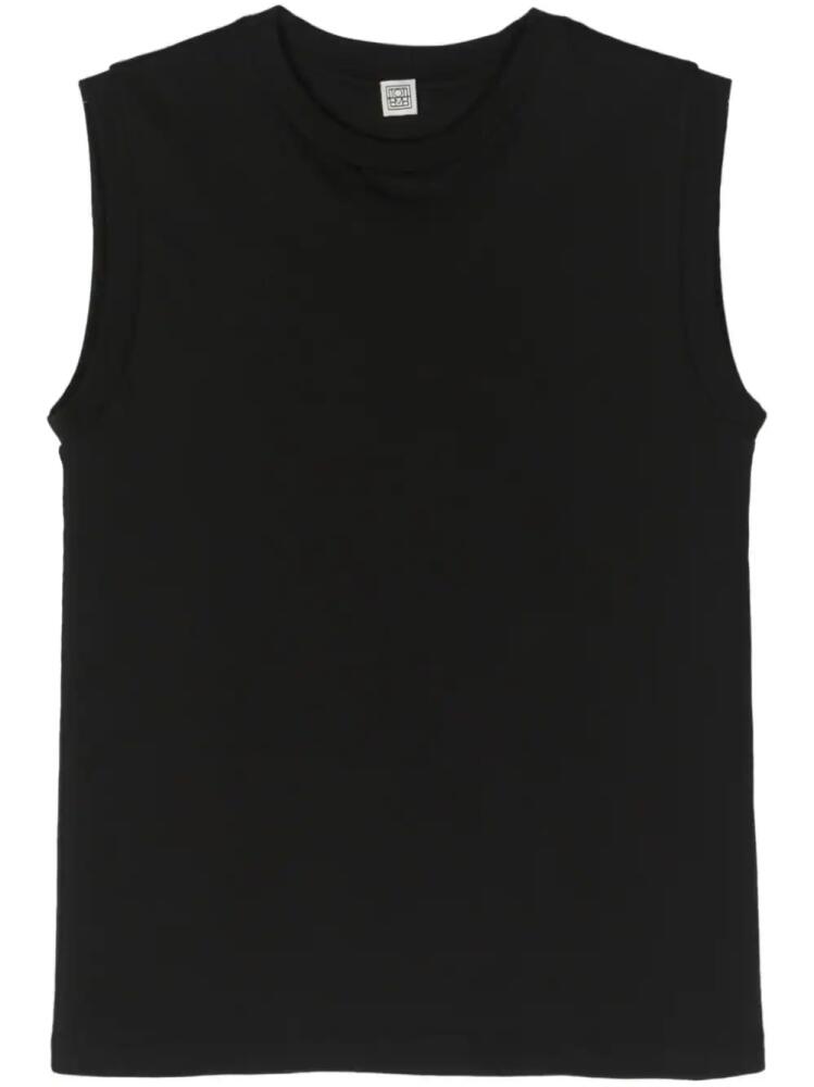 TOTEME crew-neck organic cotton tank top - Black Cover