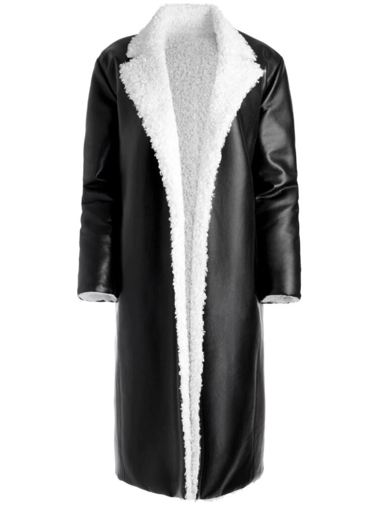 alice + olivia Shan reversible mid-length coat - Black Cover