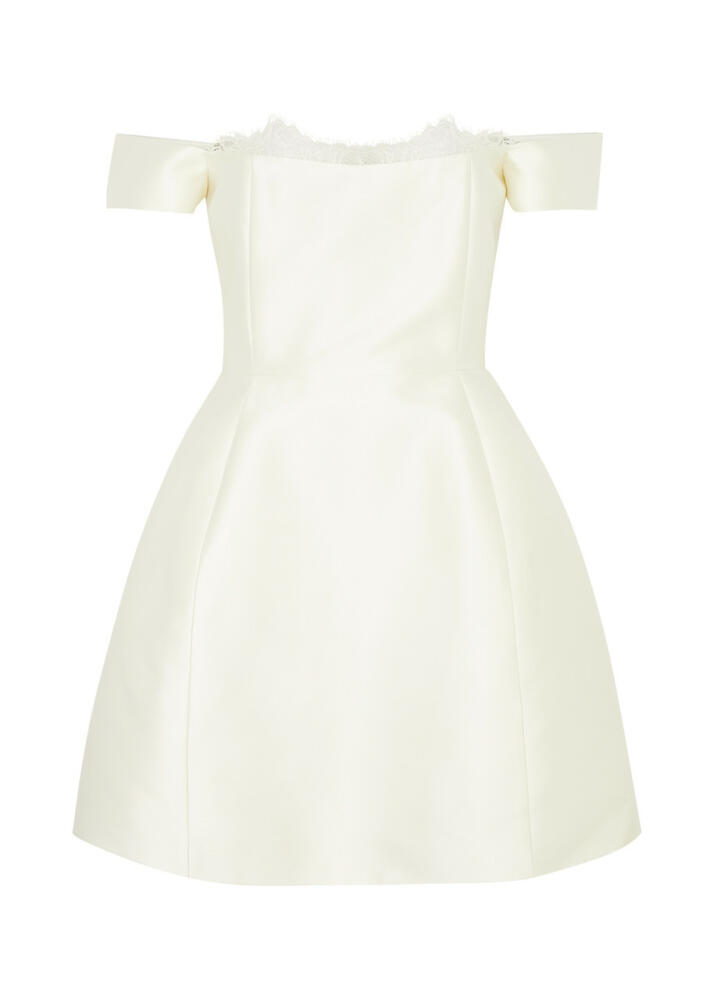 DE LA Vali Idaira Strapless Satin-twill Mini Dress - Ivory Cover