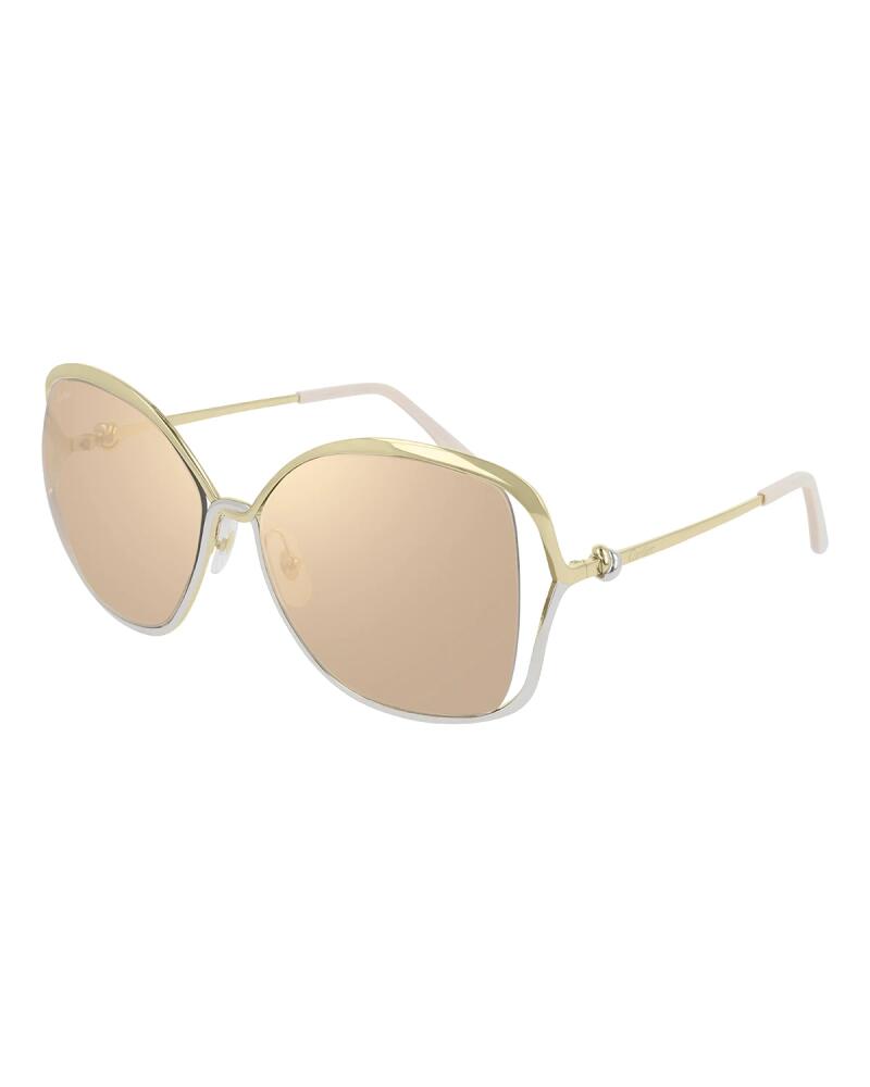 Cartier Square Two-Tone Metal Sunglasses Cover