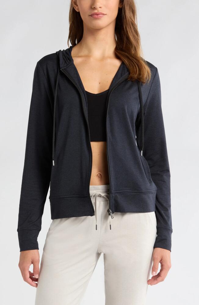 Zella Restore Soft Zip-Up Hoodie in Black Cover