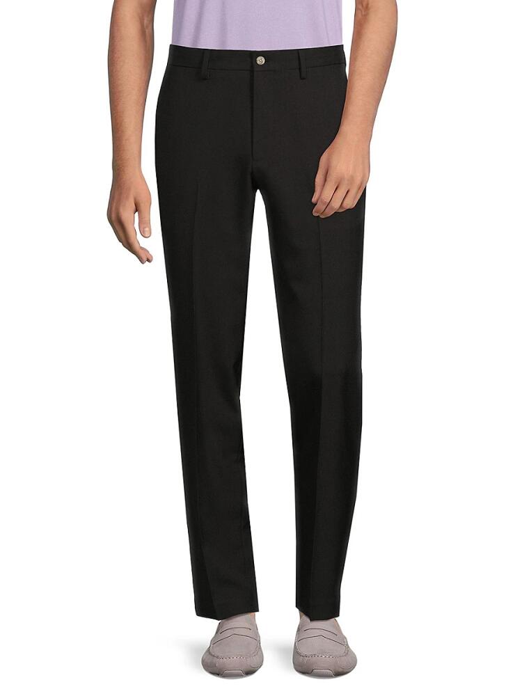 TailorByrd Men's Solid Dress Pants - Black Cover