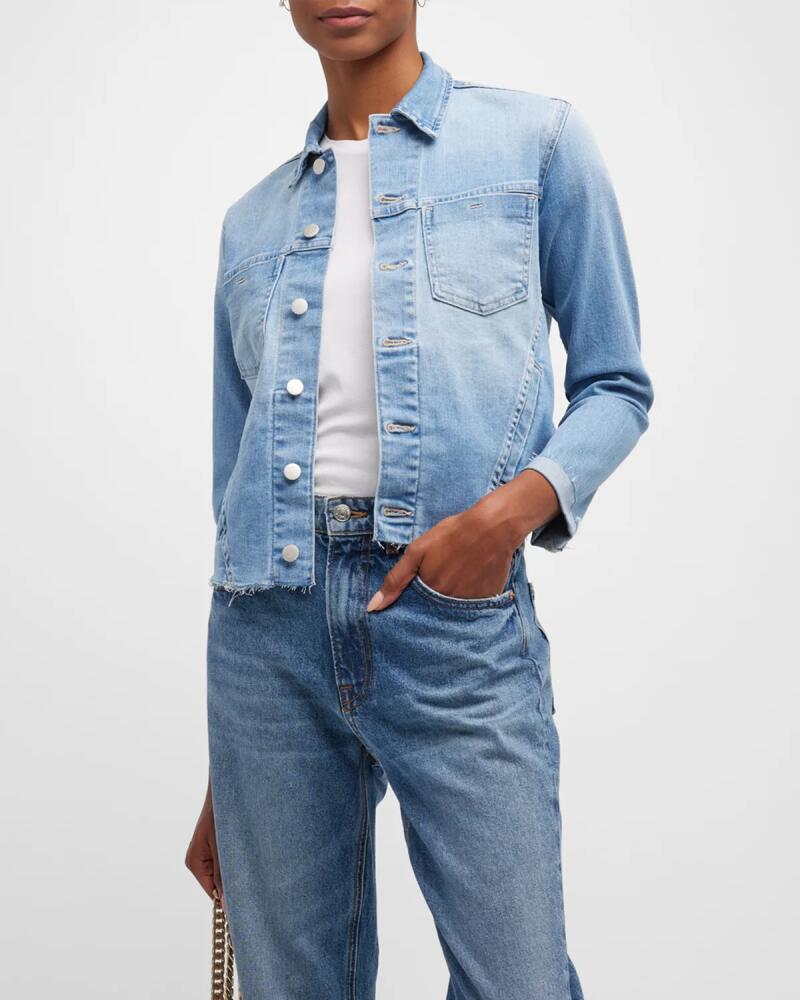 L'Agence Janelle Cut-Off Denim Jacket Cover