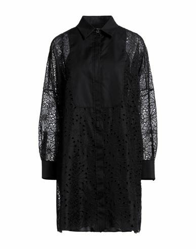 Max Mara Woman Mini dress Black Silk, Polyester, Cotton Cover