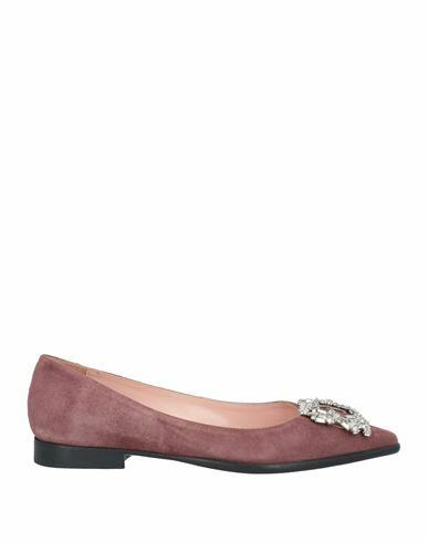 Anna F. Woman Ballet flats Mauve Soft Leather Cover