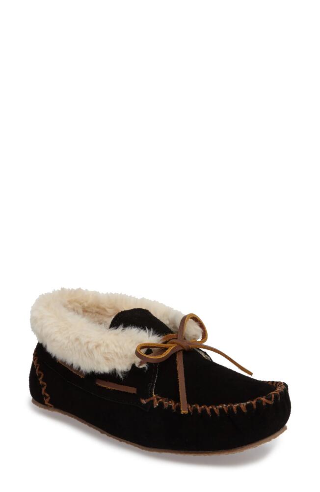 Minnetonka Chrissy Slipper Bootie in Black Cover