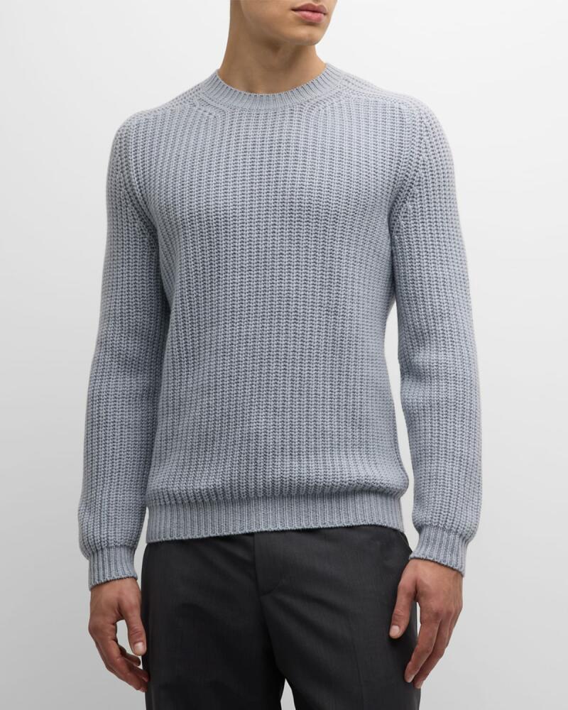 Iris Von Arnim Men's Cashmere Knit Crewneck Sweater Cover