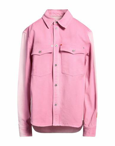 Heron Preston Woman Denim shirt Pink Cotton Cover