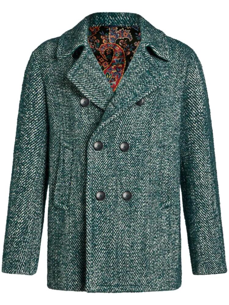 ETRO double-breasted peacoat - Green Cover