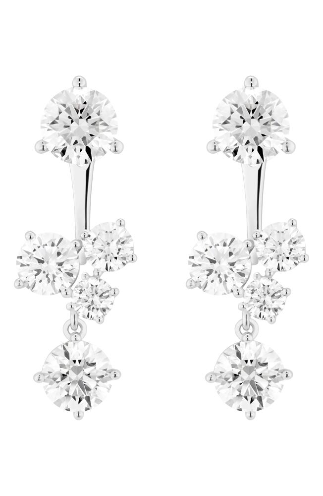 LIGHTBOX 3.29-Carat Lab Created Diamond Cluster Earring Enhancer in 14K White Gold Cover