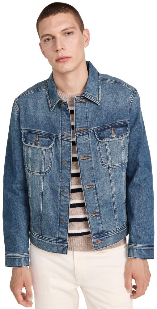 A. P.C. Washed Stretch New Denim Jacket Dark Navy Cover