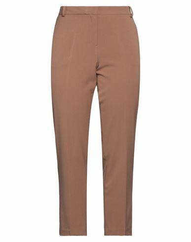 Biancoghiaccio Woman Pants Camel Polyester, Viscose, Elastane Cover