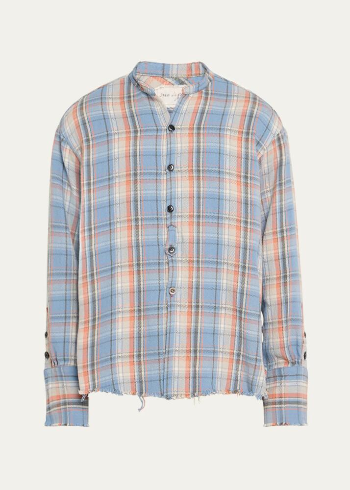 Greg Lauren Men's Plaid Cotton Studio Shirt Cover