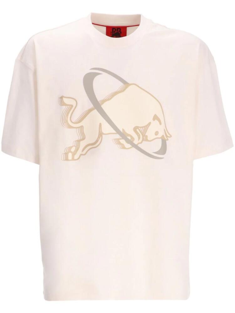 HUGO bull-print cotton T-shirt - White Cover