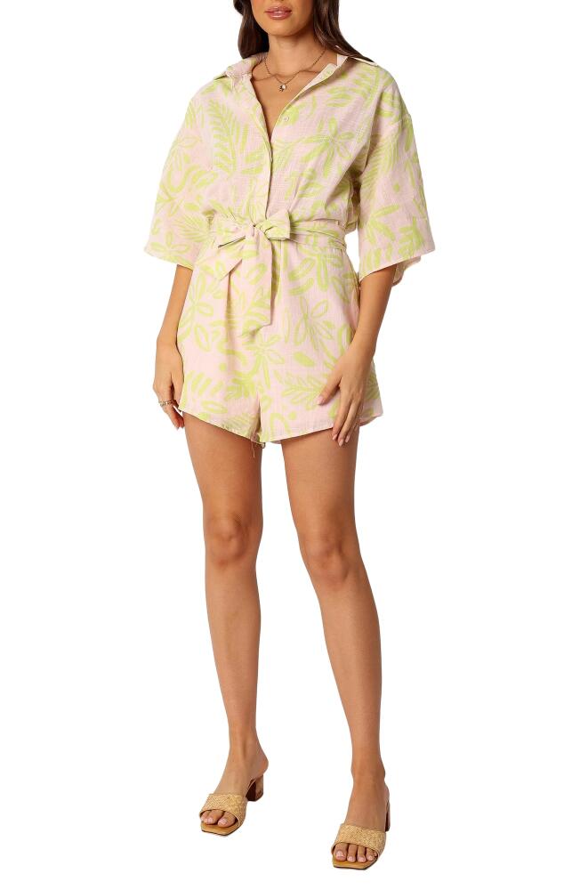 Petal & Pup Dolce Tie Waist Cotton Romper in Citrus Cover