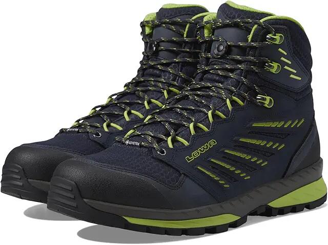 Lowa Trek Evo GTX Mid (Navy/Lime) Men's Shoes Cover