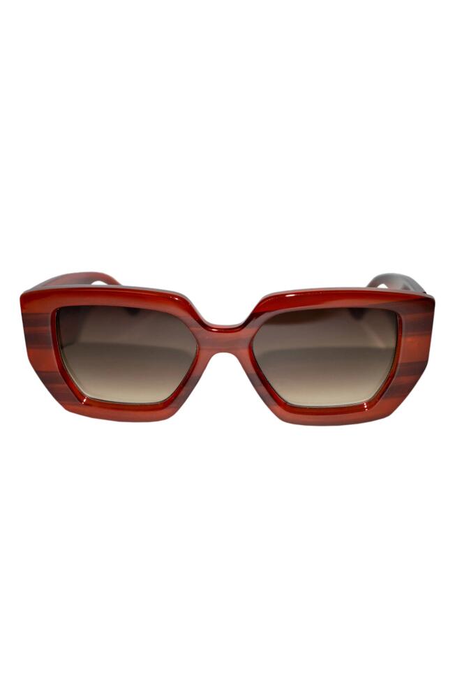 Fifth & Ninth Rue 67mm Polarized Square Sunglasses in Mahogany/Brown Cover