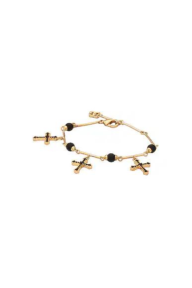 Dolce & Gabbana Bijoux Cross Bracelet in Metallic Gold Cover