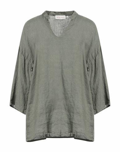 Annamariapaletti Woman Top Military green Linen Cover