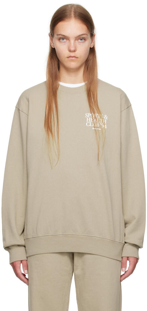 Sporty & Rich Taupe Members Sweatshirt Cover