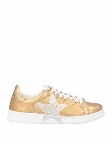 Nira Rubens Woman Sneakers Gold Leather Cover