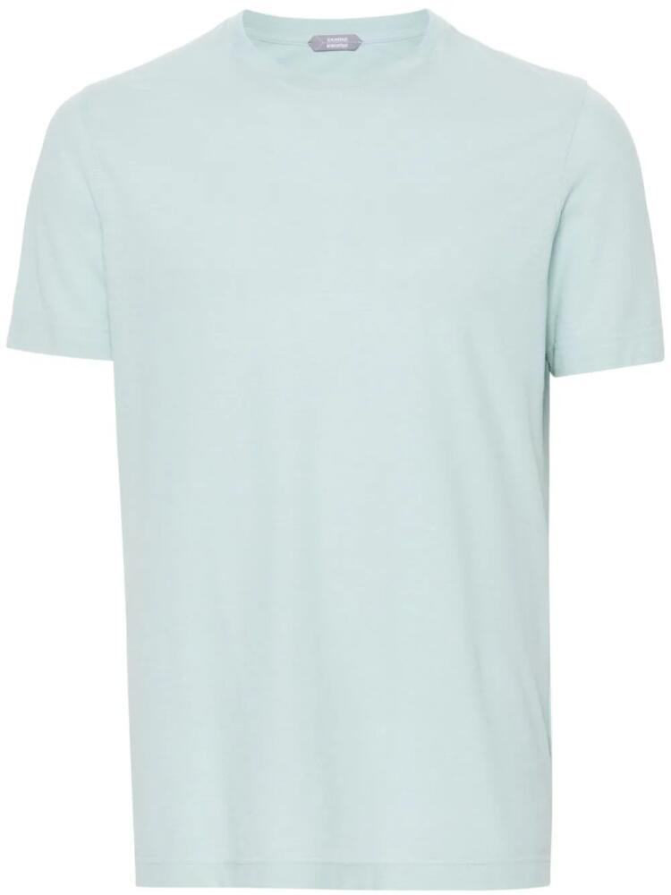 Zanone short-sleeved cotton T-shirt - Blue Cover