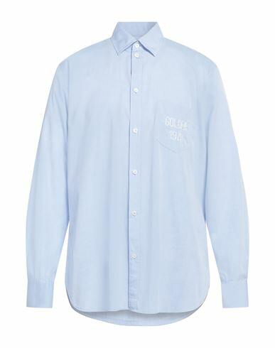 Golden Goose Man Shirt Sky blue Cotton, Acetate, Wool Cover