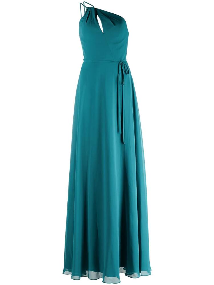 Marchesa Notte Bridesmaids Pescara one-shoulder bridesmaid gown - Blue Cover