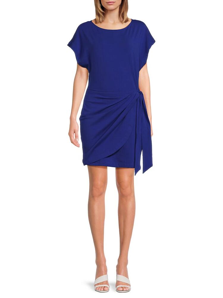 DKNY Women's Tie Waist Mini Dress - Marine Cover