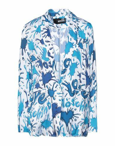 Love Moschino Woman Blazer Azure Viscose Cover