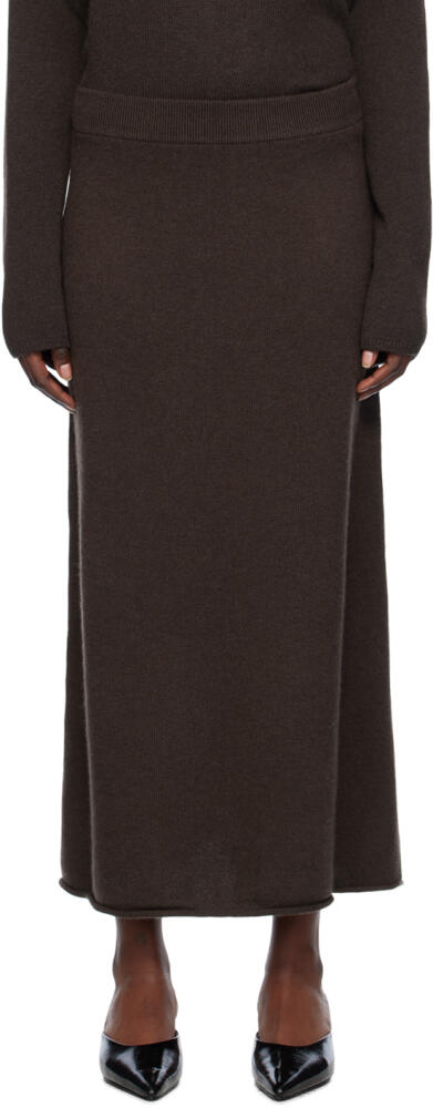 LISA YANG Brown Elin Maxi Skirt Cover