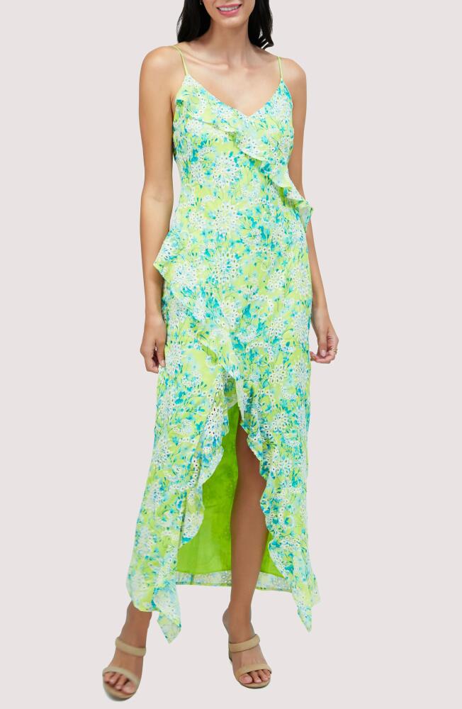 Lost + Wander Sunbloom Eyelet Embroidered Floral Maxi Dress in Yellow-Multi Cover