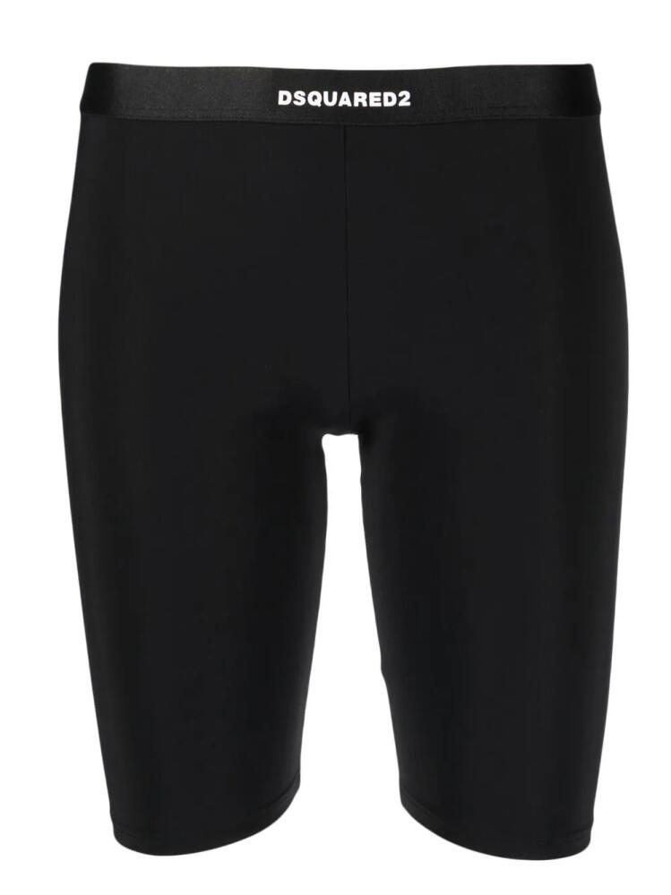 DSQUARED2 logo-waistband cropped leggings - Black Cover